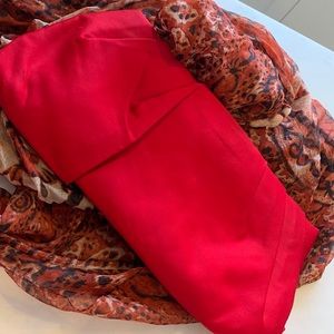 Express Red Satin Clutch